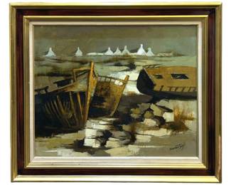 Signed Michel Sementzeff Oil on Canvas