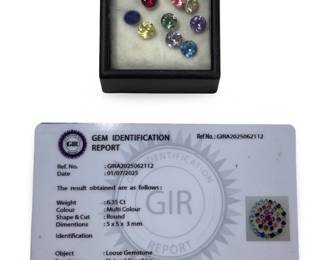 (9) Approximately 6.35ct Loose Sapphire Gemstones