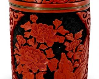 Chinese Cinnabar Lacquerware Box