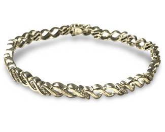 Elegant Diamond Sterling Silver Tennis Bracelet