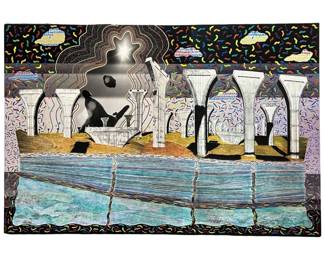 Signed Paul Gazda Mixed Media on Canvas