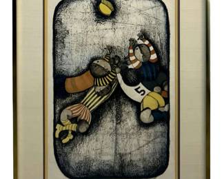 Signed Graciela R Boulanger âFootball" Lithograph