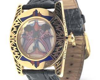 RARE! Amado Peña 18K Surrisi Alligator Grain Watch