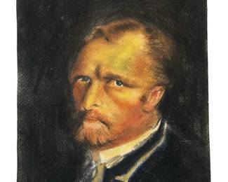 Signed Attributed Van Gogh Portrait Mixed Media