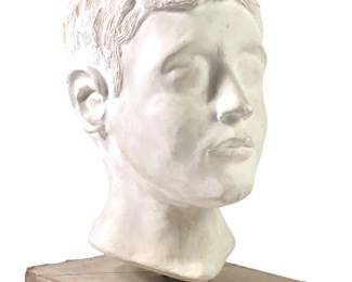 Signed H.Fox Plaster Male Bust