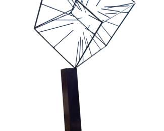 Original Skip Fox Tilting Cube Sculpture