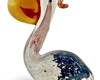 Murano Hand Blown Art Glass Pelican