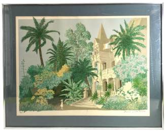 "Villas Le Perron" Lithograph By Denis Paul Noyer