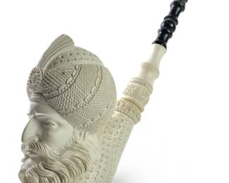 Exceptional Large Meerschaum Carved Smoking Pipe