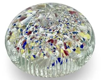 Vintage Rare Harlequin Bubble Paperweight