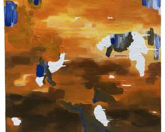 Signed Kristen Alonso Abstract Acrylic on Canvas