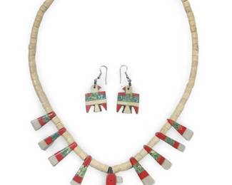 Santo Domingo Pueblo Thunderbird Necklace Set