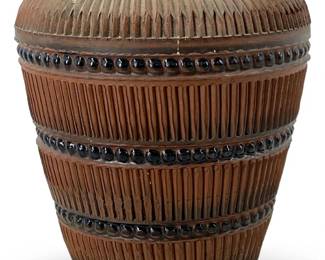 German Teracotta Pottery Sgraffito Small Vase