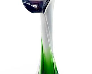 Murano Hand Blown Jack In The Pulpit Vase