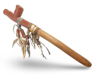 Signed Handmade Native American Peace Pipe