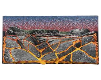 Signed Paul Gazda âEarth Movement" Mixed Media