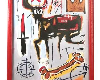 Jean-Michel Basquiat Bull Bone Abstract Serigraph