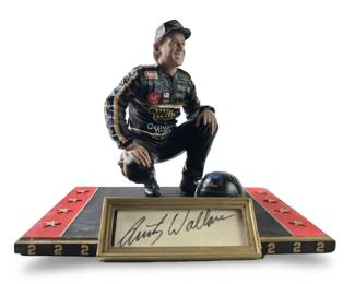 Signed Rusty Wallace Sports Impressions Sculpture