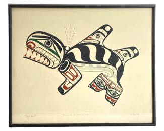Signed Tony Hunt âKwakiutl Killer Whaleâ