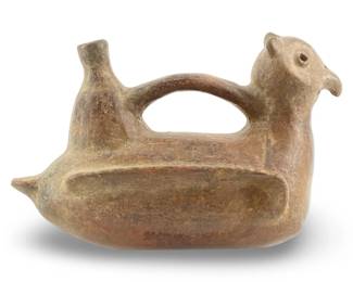 Columbian Ceramic Effigy Vessel Stirrup