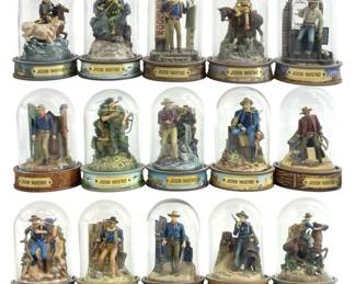 24pc John Wayne L.E. Franklin Mint Sculptures