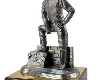 LE Ricker Pewter Signed Richard Petty Sculpture