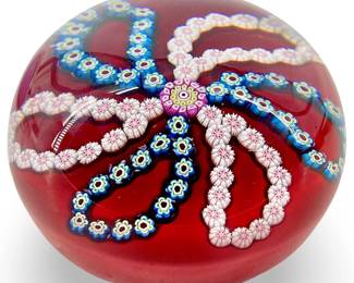 St. Louis Looped Garlands Millefiori Paperweight
