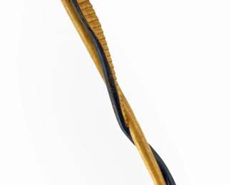 Hand Painted Wooden Coiled Snake Staff