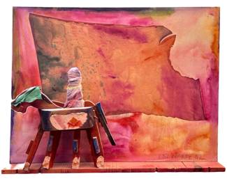 Signed Laliberte Mixed Media Artwork