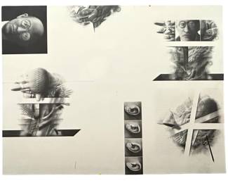 Signed Joseph Piccillo âR Fragment VI" Mixed Media