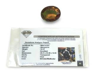 75Ct Excellent Cut Alexandrite Color Change