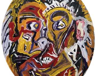 Signed Sallie Lou P Eakins Acrylic on Wood