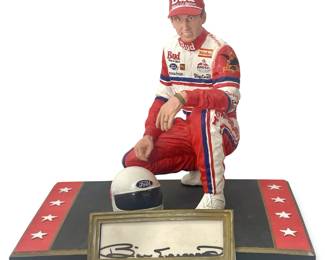 Bill Elliott NASCAR Kneeling Figure w/ Signature