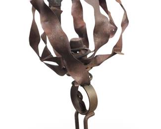 Skip Fox Rustic Metal Abstract Brutalist Flame