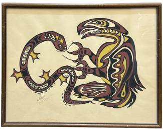 Signed Daphne Odjig âEternal Conflict" Lithograph