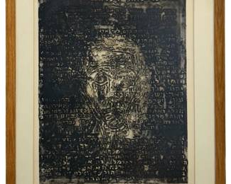 Signed Zvi Milshtein âThe Wandering Jew" Litho