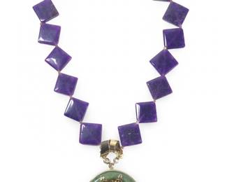 Remarkable Butterfly Amethyst Jade Pendant