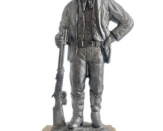 Pewter âBilly the kid" Michael Ricker Sculpture