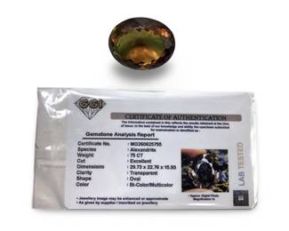 75Ct Excellent Cut Oval Alexandrite Gemstone