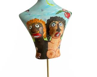 Signed Sallie Lou P. Eakins âAdam & Eve"mannequin