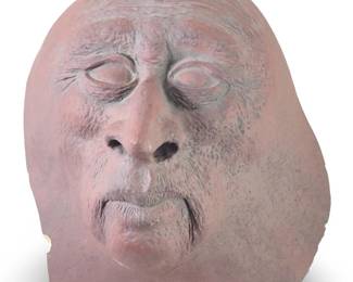 Skip Fox Vintage Clay Face Folk Art Figure