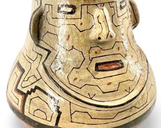 Hand Painted Shipibo Conibo Pottery Vase
