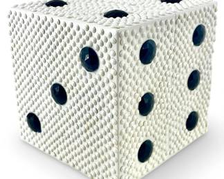 Rhinestone Decorated Artistic Dice Sculpture