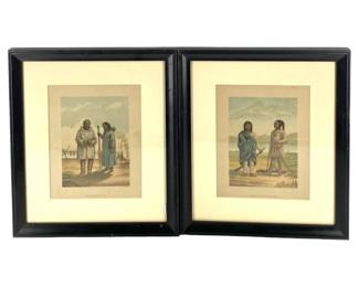 Pair of Karl Bodmer lithography By A. Hoen. &Co.