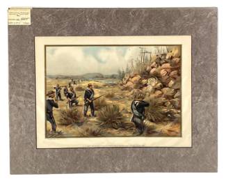 3 Piece Lithograph U.S Infantry By Werner Company