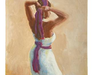 âIndian Girl" Signed Jack Steele Acrylic On Canvas