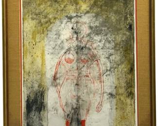 Signed Rufino Tamayo âFemme en Rouge" Lithograph