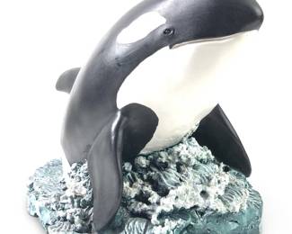 Sandicast Alan Brio Orca Whale Plaster Sculpture
