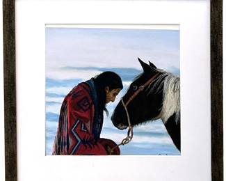 Signed Dorothy Dooley Oil Pastel Drawing