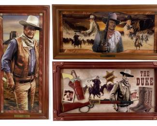 3pc Bradford Exchange John Wayne Wall Art